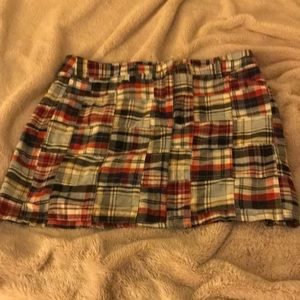 LOFT ❤️🤍💙🤎checkered short Skirt🤎💙🤍❤️